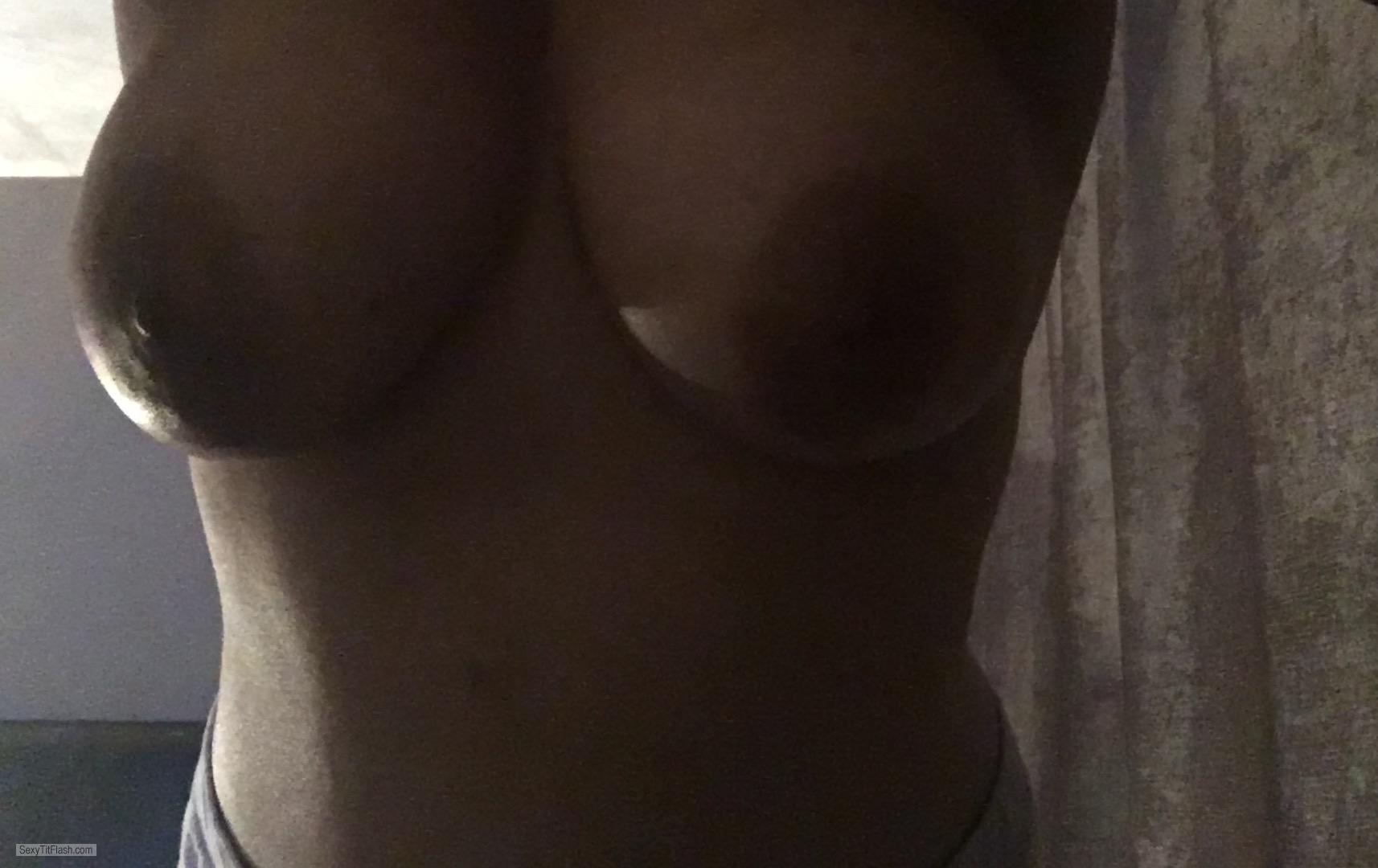 Tit Flash: My Medium Tits - Topless Yum from United Kingdom